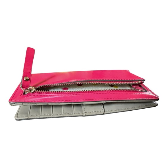 Hot Pink Kate Spade Cedar Street Slim Leather Bifold Wallet - Picture 11 of 16
